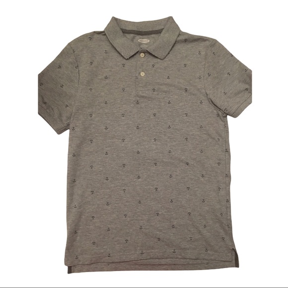 OLD NAVY Grey/Navy Anchor Polo - Picture 7 of 9